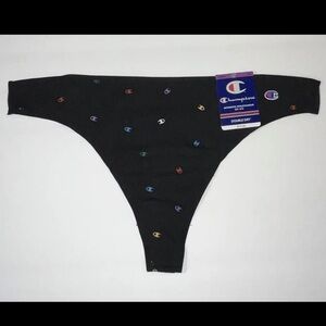 Champion Womens 2XL Thong Black w/ Logo
Double Dry Authentic Athleticwear